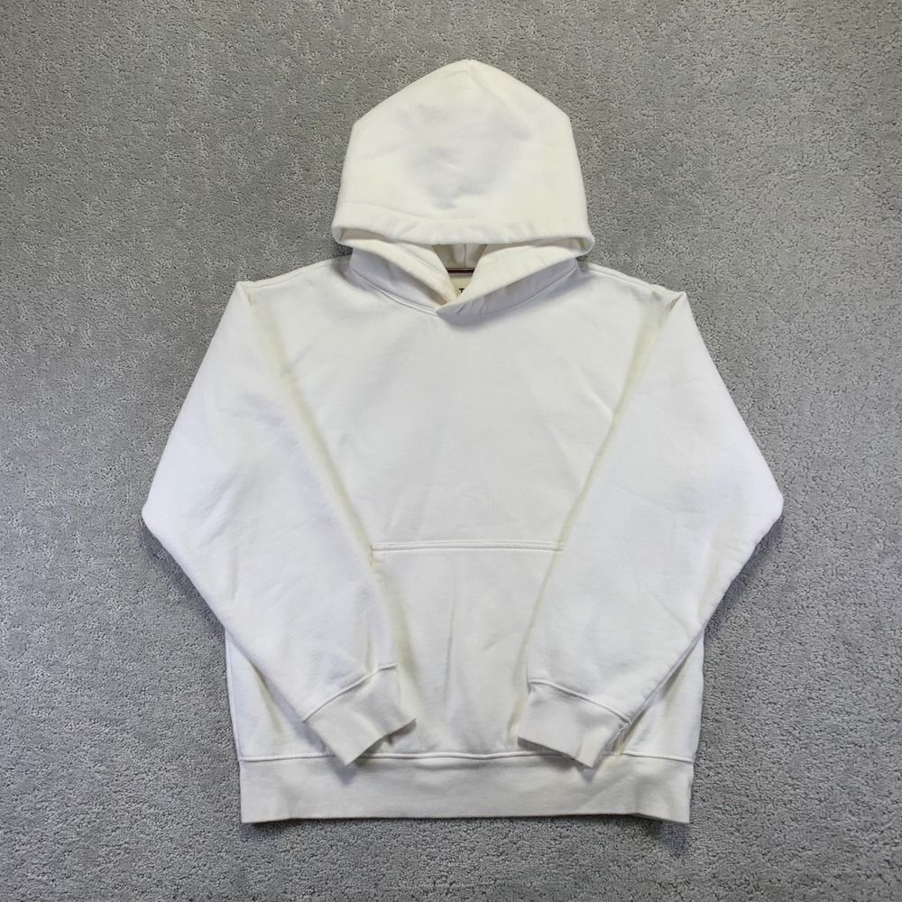 Tna Essentials Hoodie Womens Medium White Sweatshirt Kangaroo Pocket‎ Pullover